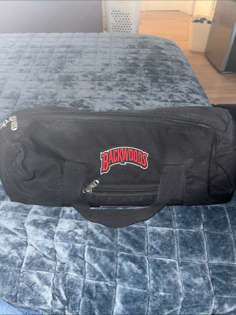 Backwoods Black Canvas Duffel Bag for Men